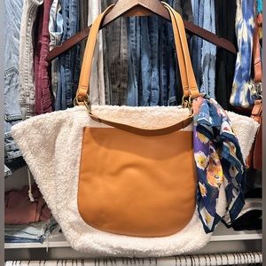 NEW - Sherpa Tote - ANTHROPOLOGIE - never used